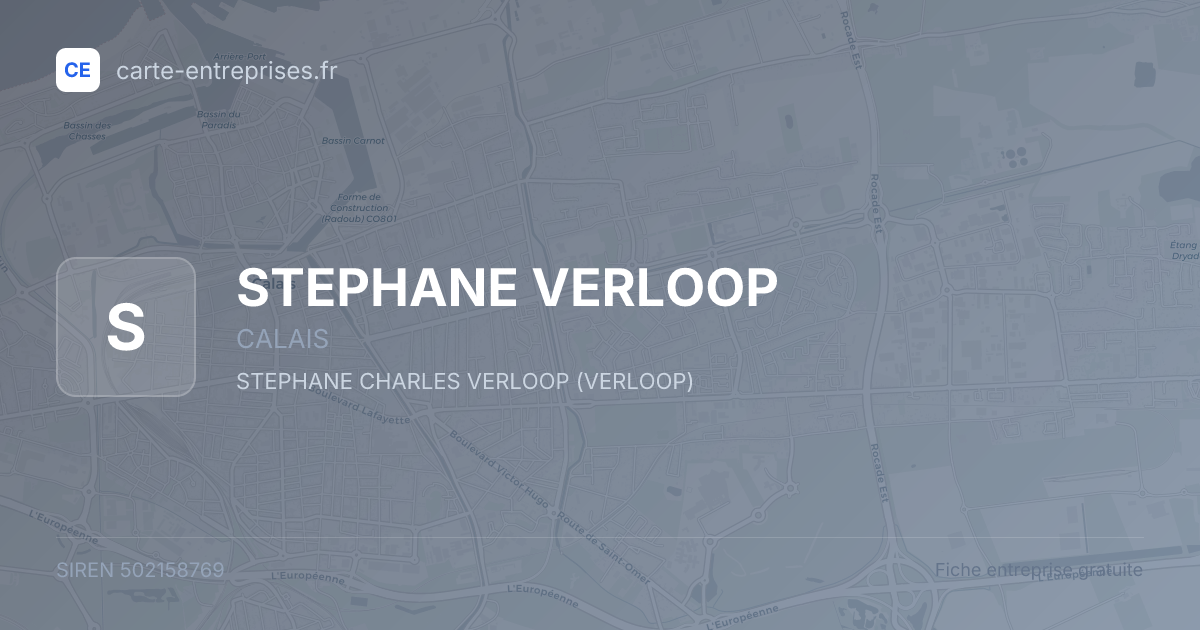 STEPHANE VERLOOP — 502158769 — fiche entreprise