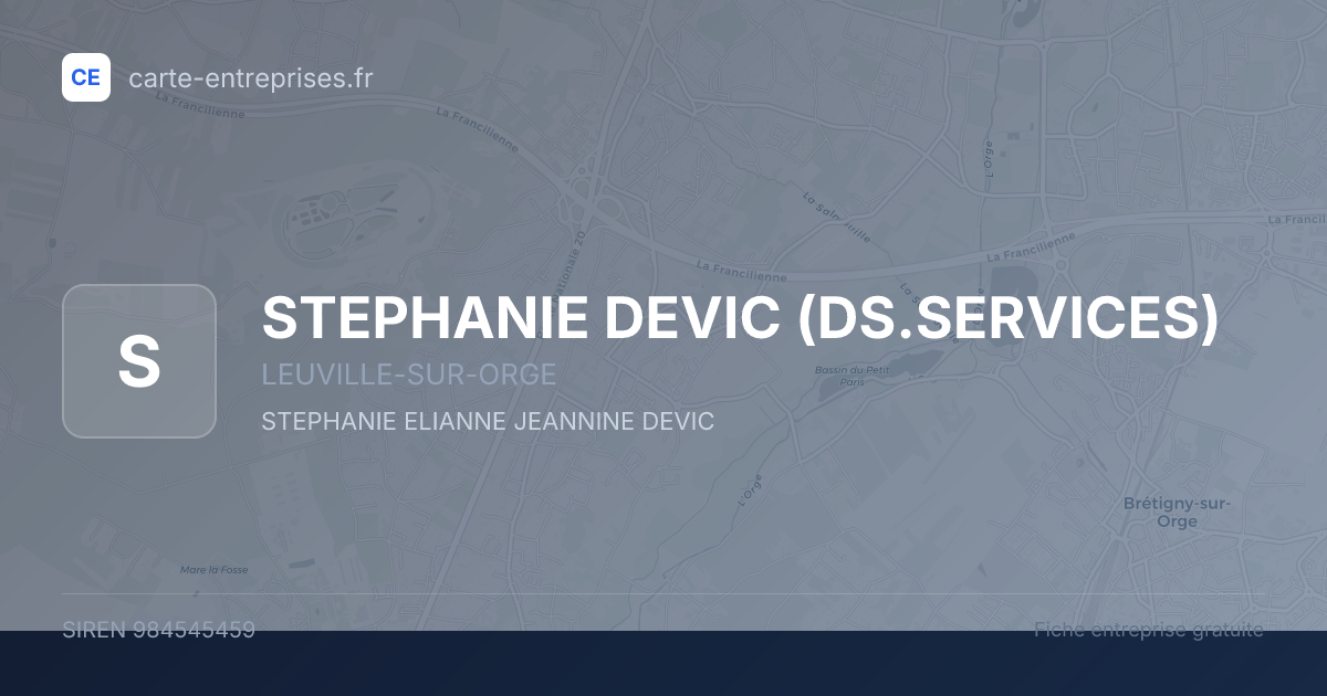 STEPHANIE DEVIC (DS.SERVICES) — 984545459 — fiche entreprise