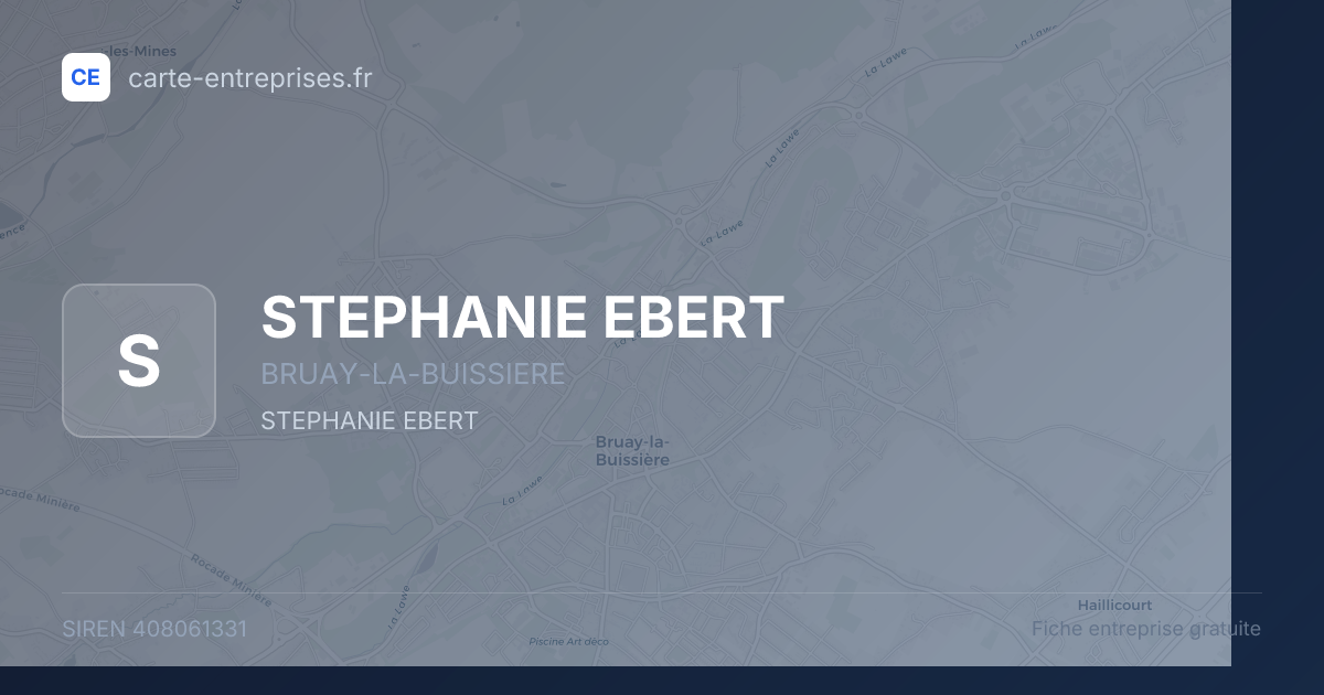 STEPHANIE EBERT — 408061331 — fiche entreprise