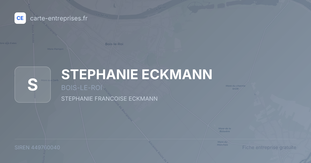 STEPHANIE ECKMANN — 449760040 — fiche entreprise