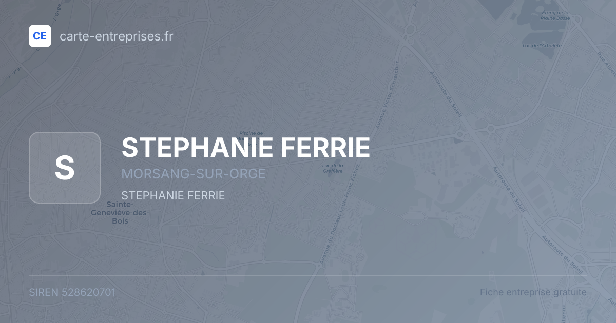 STEPHANIE FERRIE — 528620701 — fiche entreprise