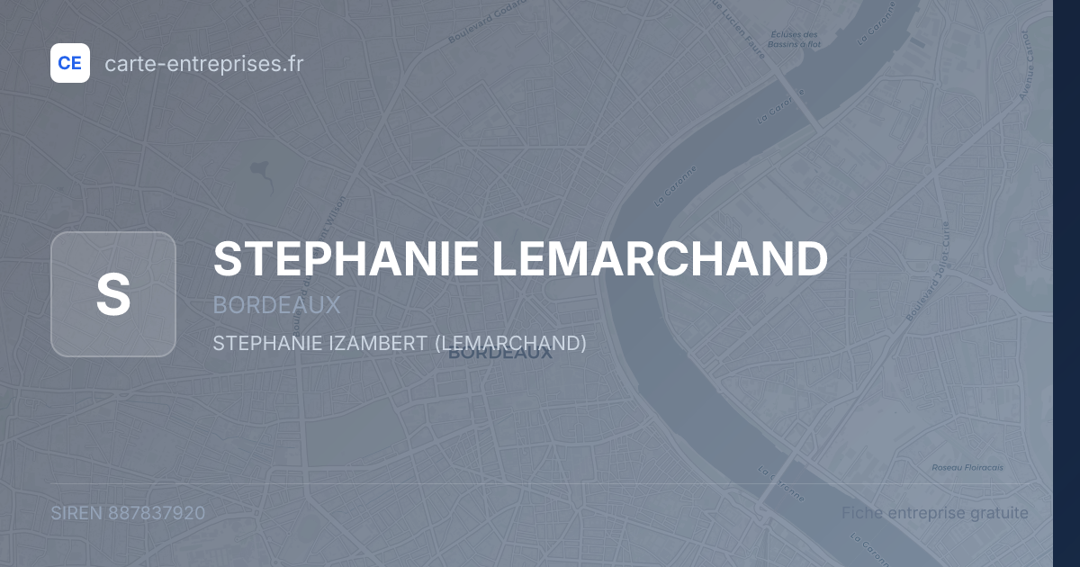 STEPHANIE LEMARCHAND — 887837920 — fiche entreprise