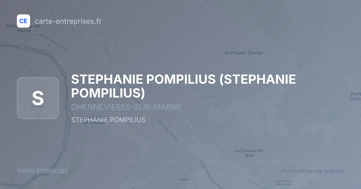 STEPHANIE POMPILIUS (STEPHANIE POMPILIUS) — 817986383 — fiche entreprise