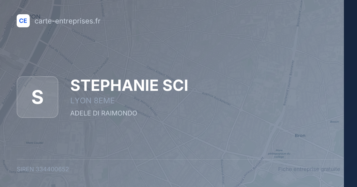 STEPHANIE SCI — 334400652 — fiche entreprise