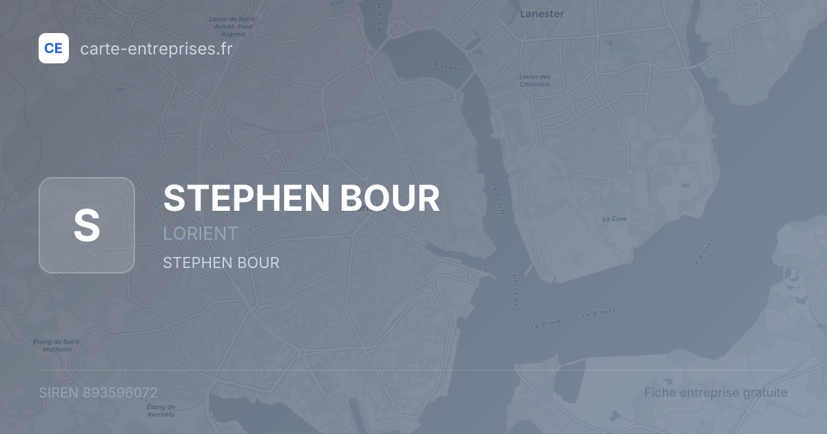 STEPHEN BOUR — 893596072 — fiche entreprise