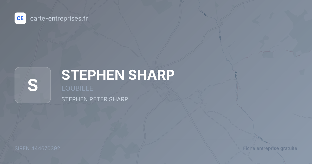STEPHEN SHARP — 444670392 — fiche entreprise