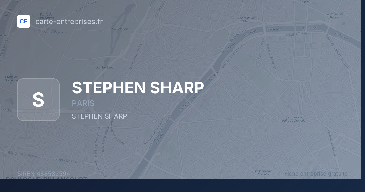 STEPHEN SHARP — 488582594 — fiche entreprise