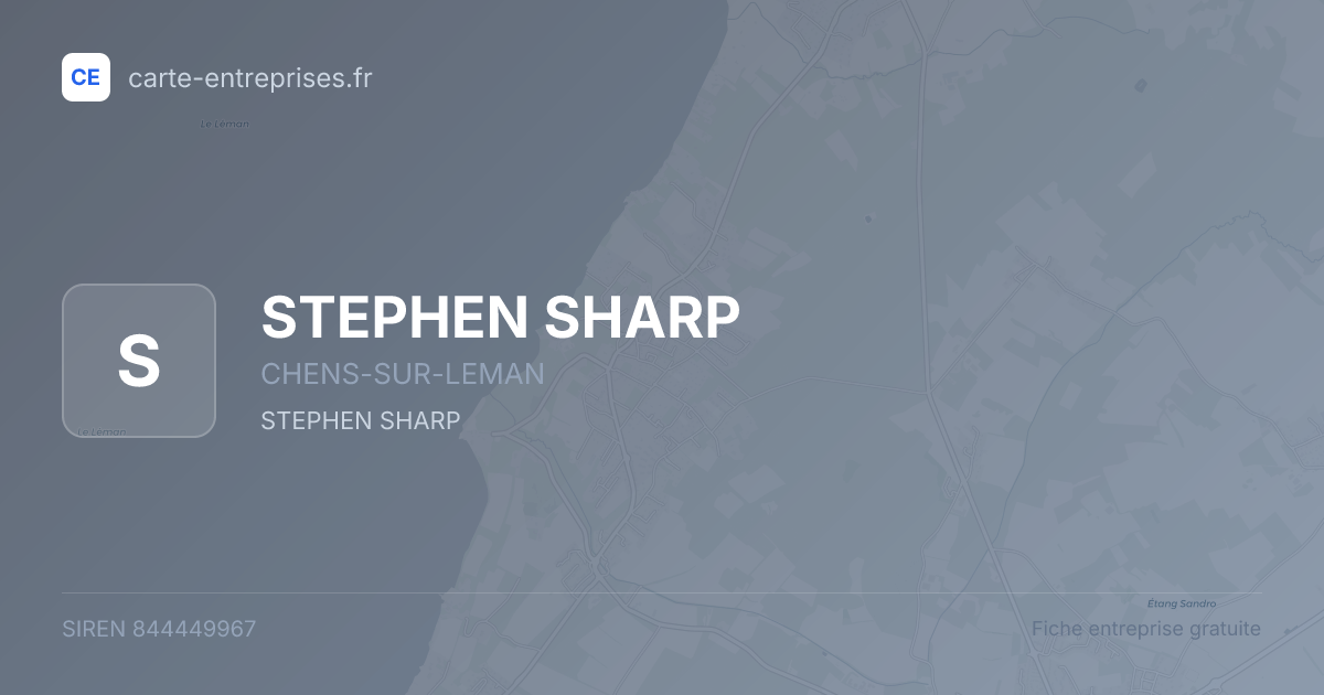STEPHEN SHARP — 844449967 — fiche entreprise