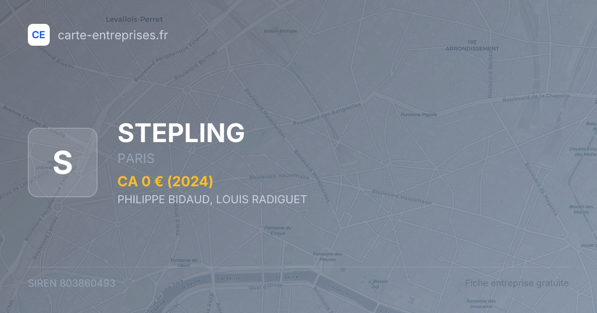 STEPLING — 803860493 — fiche entreprise