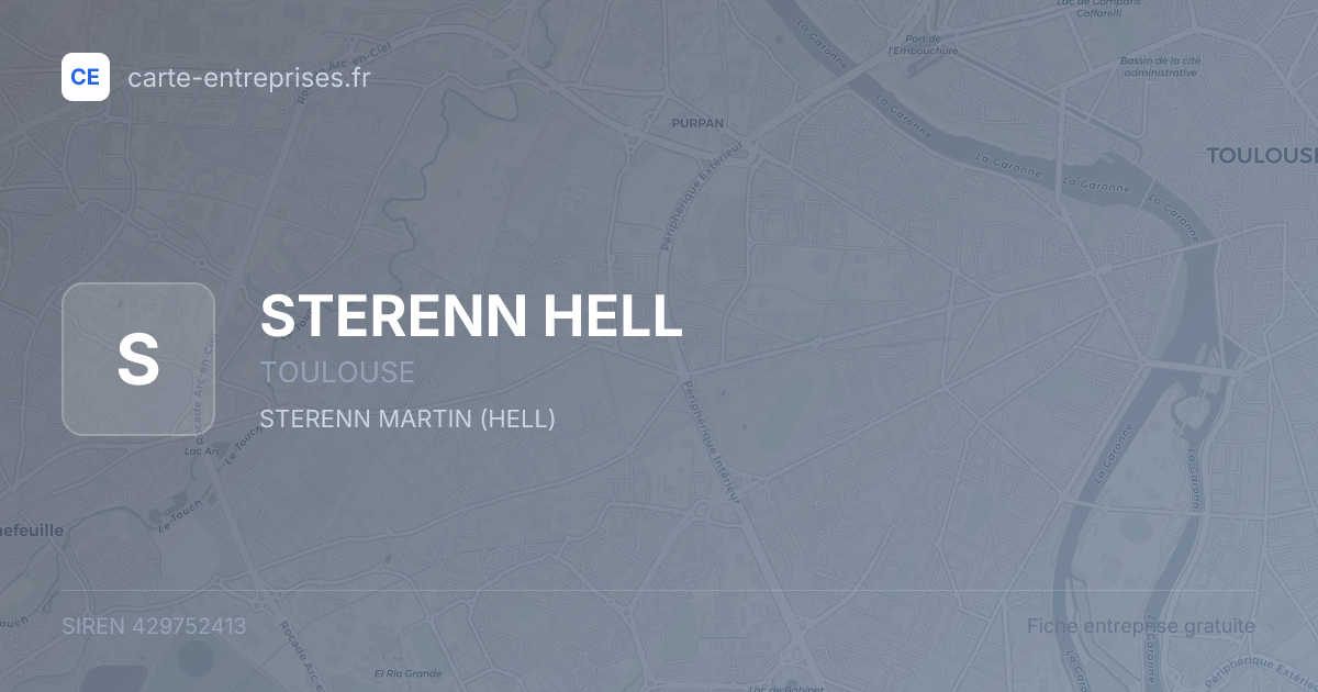 STERENN HELL — 429752413 — fiche entreprise