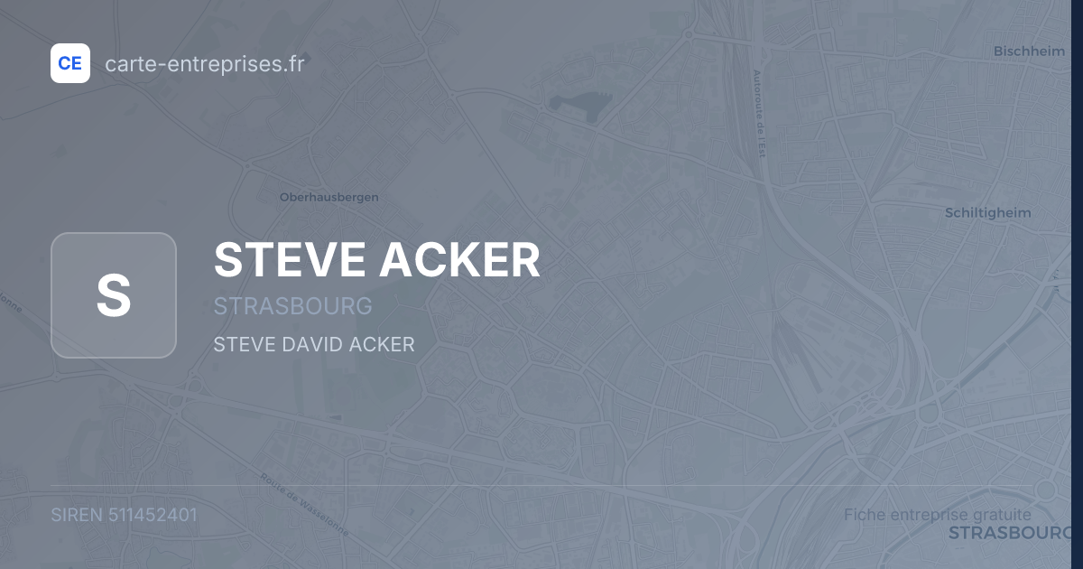 STEVE ACKER — 511452401 — fiche entreprise