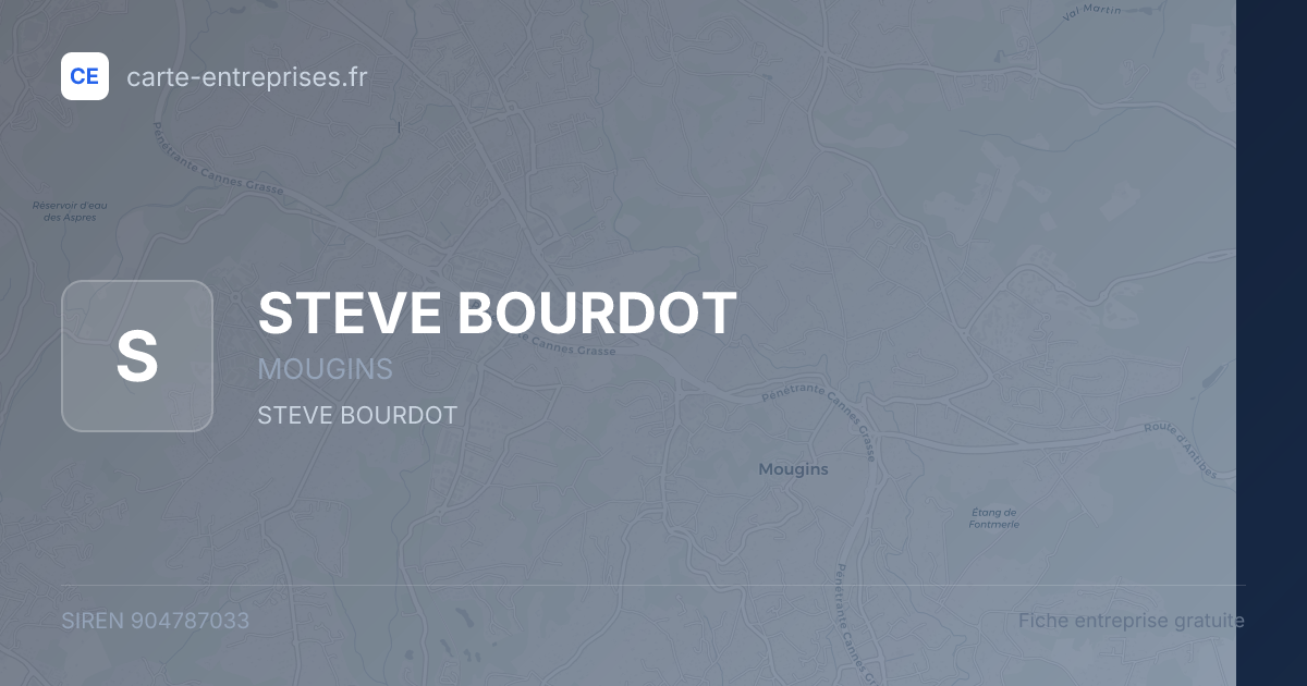 STEVE BOURDOT — 904787033 — fiche entreprise