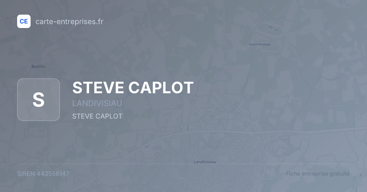 STEVE CAPLOT — 443556147 — fiche entreprise