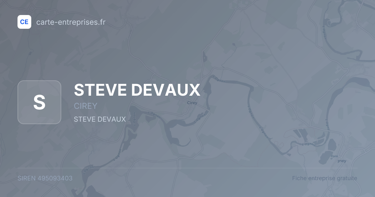 STEVE DEVAUX — 495093403 — fiche entreprise