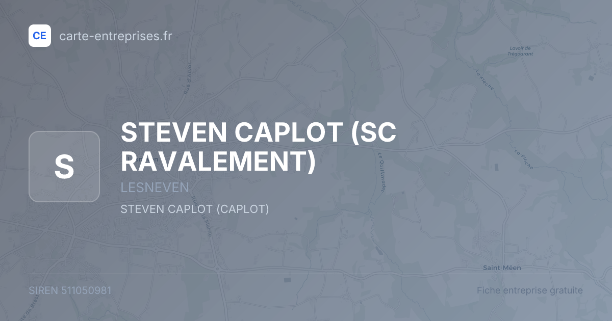 STEVEN CAPLOT (SC RAVALEMENT) — 511050981 — fiche entreprise