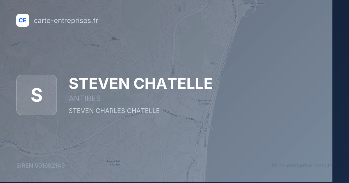 STEVEN CHATELLE — 501692149 — fiche entreprise