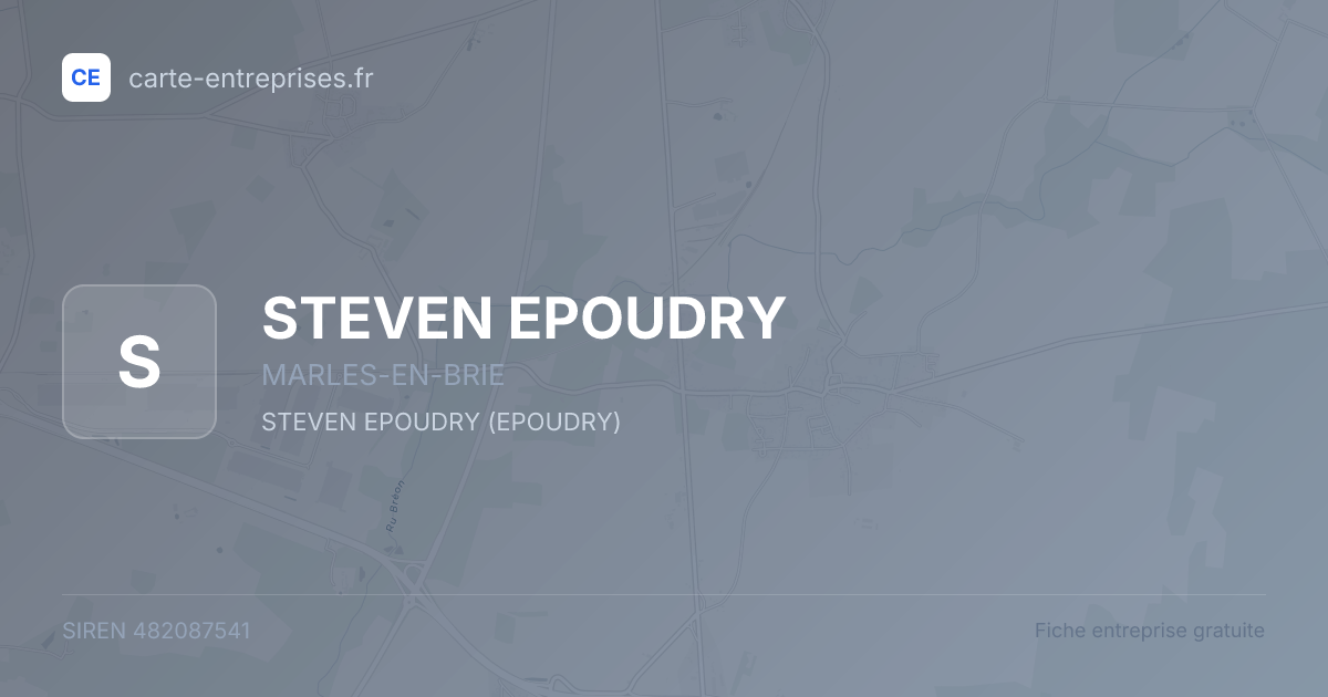 STEVEN EPOUDRY — 482087541 — fiche entreprise