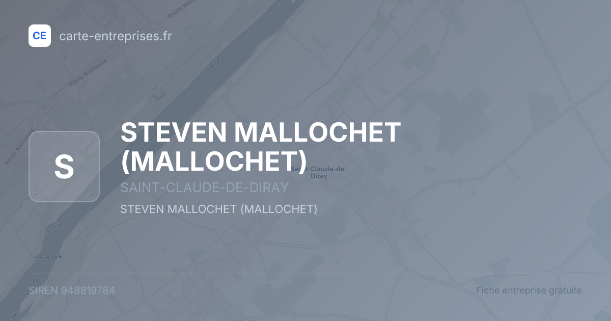 STEVEN MALLOCHET (MALLOCHET) — 948819784 — fiche entreprise