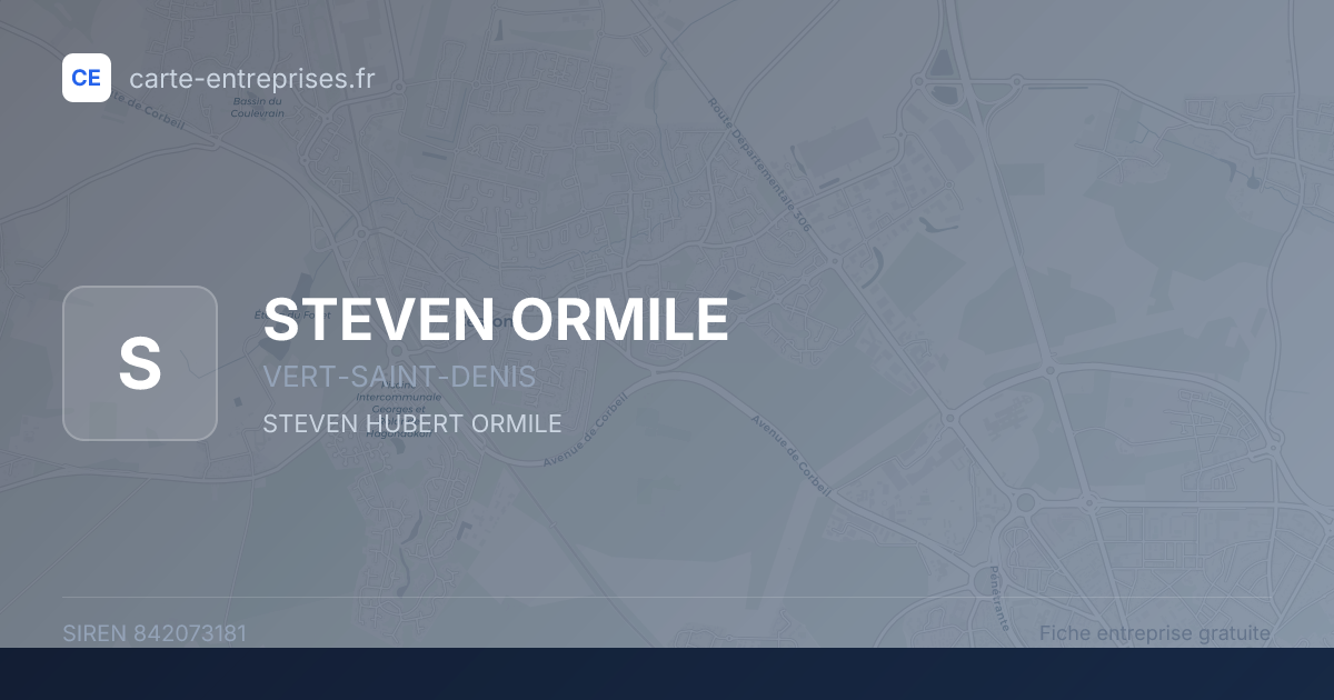 STEVEN ORMILE — 842073181 — fiche entreprise