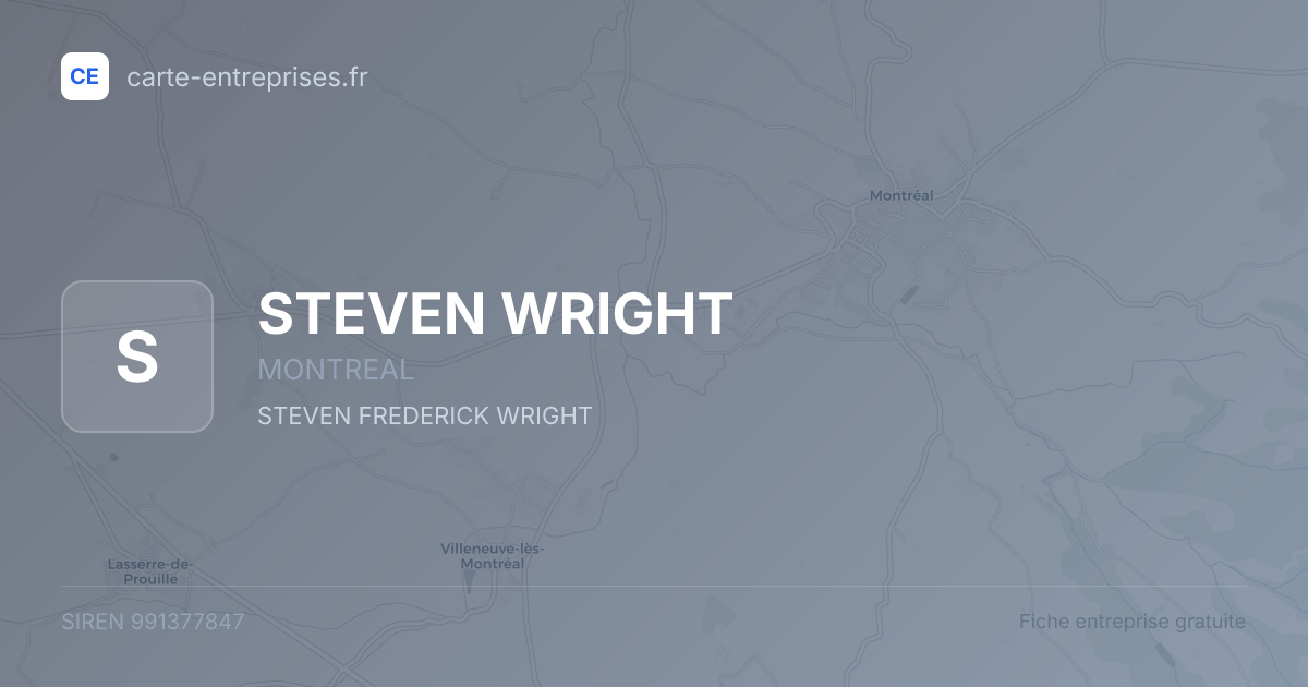 STEVEN WRIGHT — 991377847 — fiche entreprise