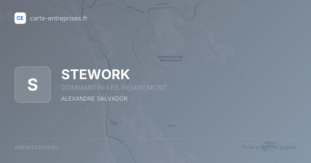 STEWORK — 833024102 — fiche entreprise