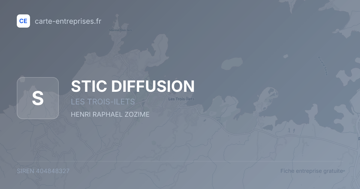 STIC DIFFUSION — 404848327 — fiche entreprise