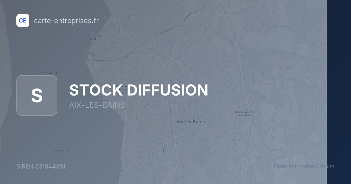 STOCK DIFFUSION — 331844381 — fiche entreprise