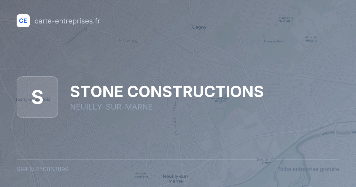 STONE CONSTRUCTIONS — 450863899 — fiche entreprise