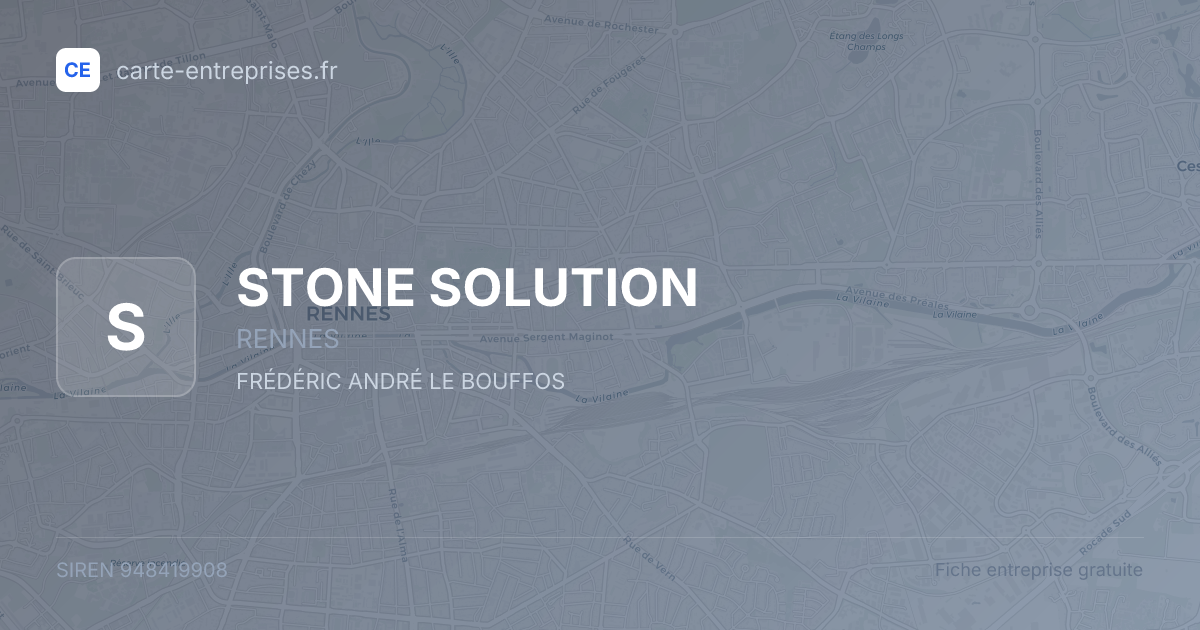STONE SOLUTION — 948419908 — fiche entreprise