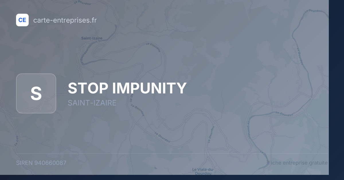 STOP IMPUNITY — 940660087 — fiche entreprise