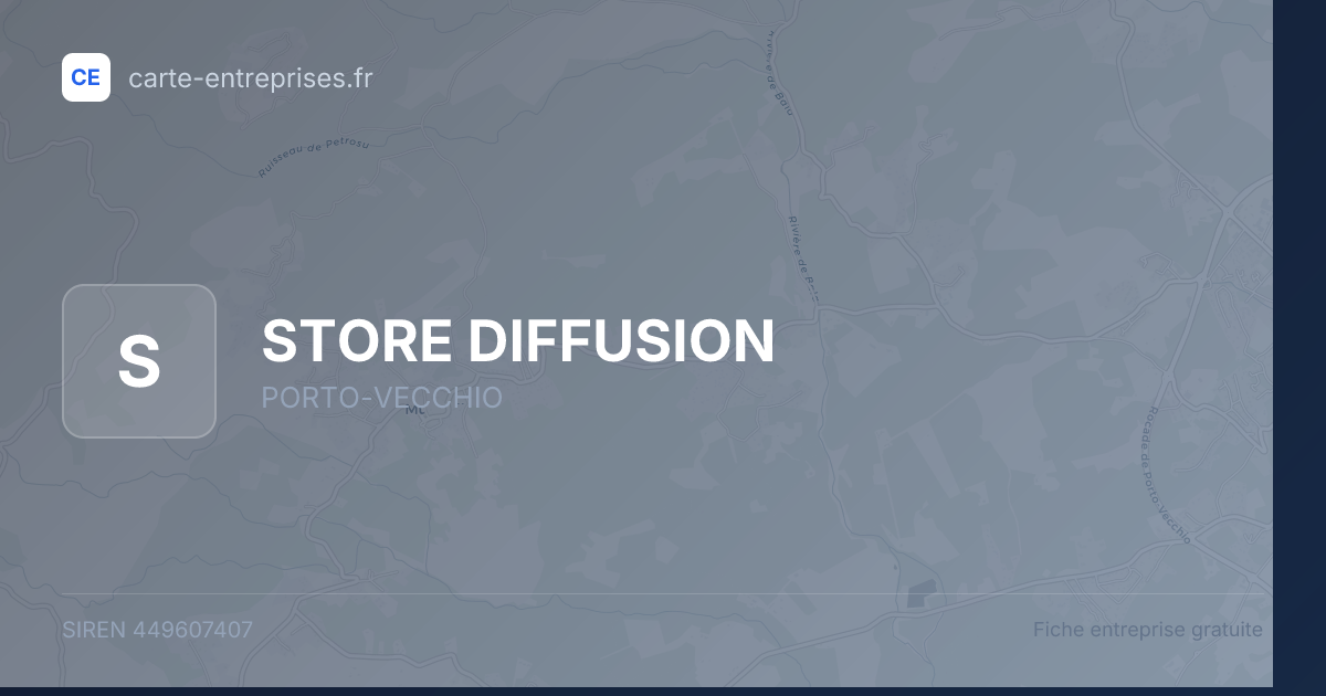 STORE DIFFUSION — 449607407 — fiche entreprise