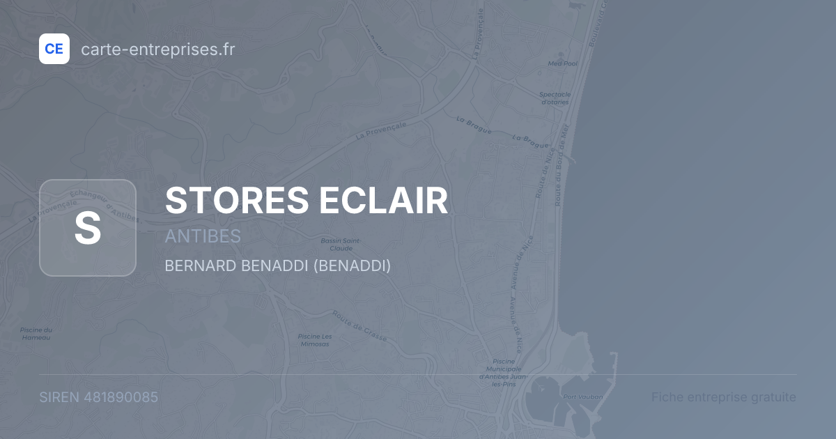 STORES ECLAIR — 481890085 — fiche entreprise