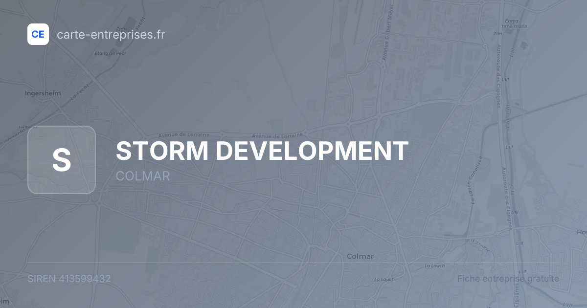 STORM DEVELOPMENT — 413599432 — fiche entreprise
