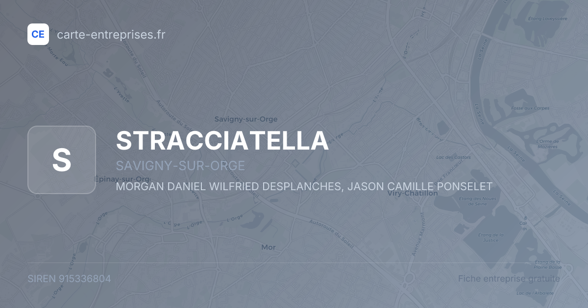 STRACCIATELLA — 915336804 — fiche entreprise