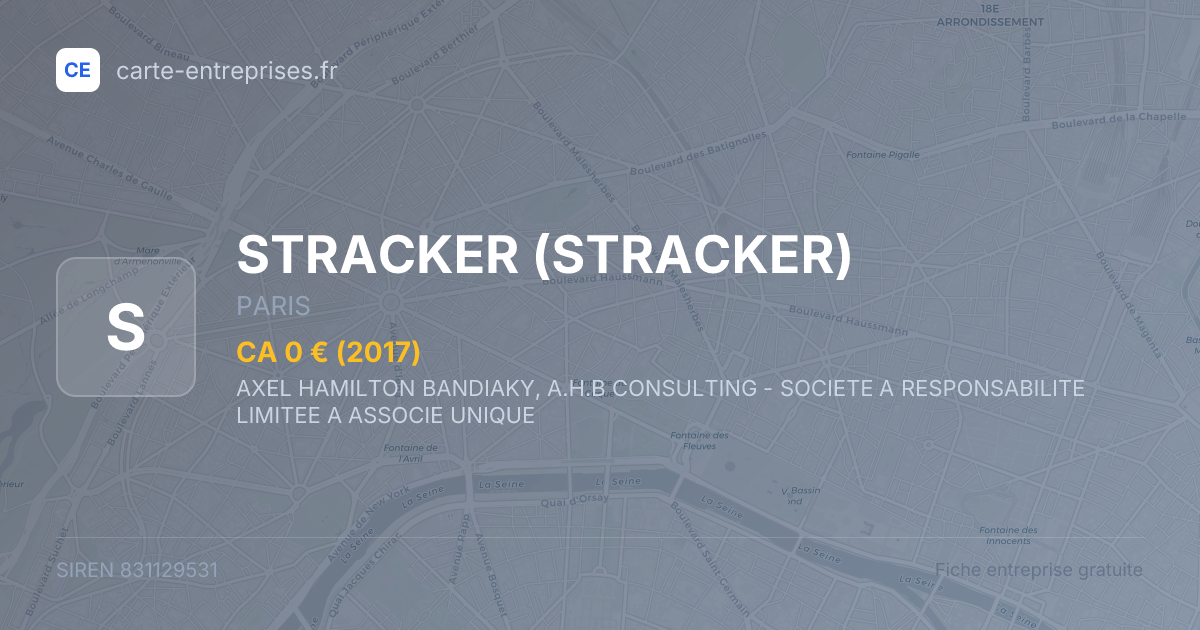 STRACKER — 831129531 — fiche entreprise