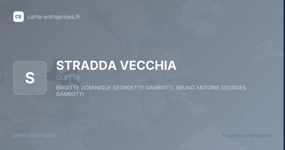 STRADDA VECCHIA — 532609930 — fiche entreprise