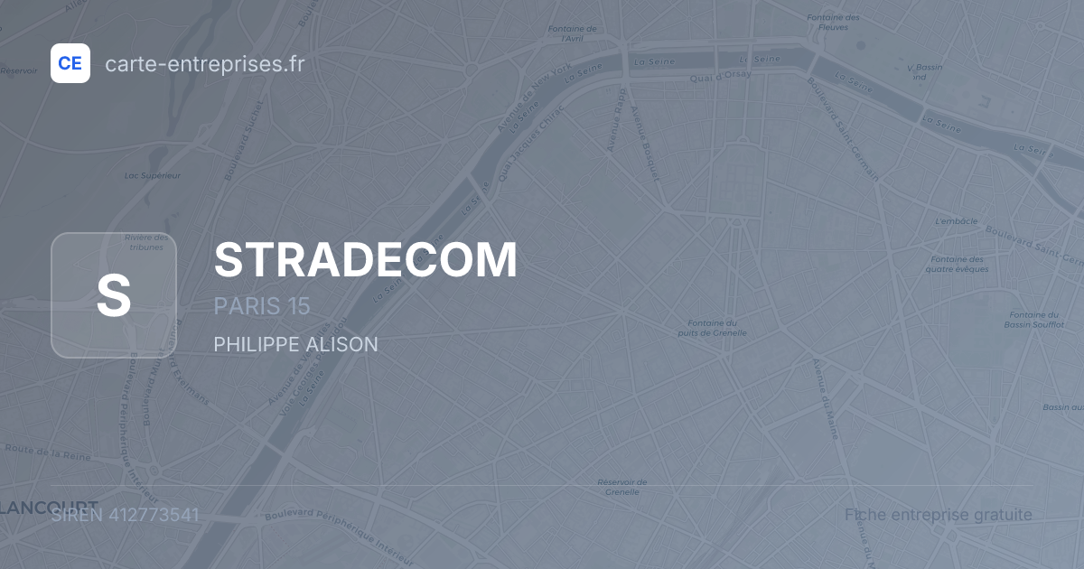 STRADECOM — 412773541 — fiche entreprise