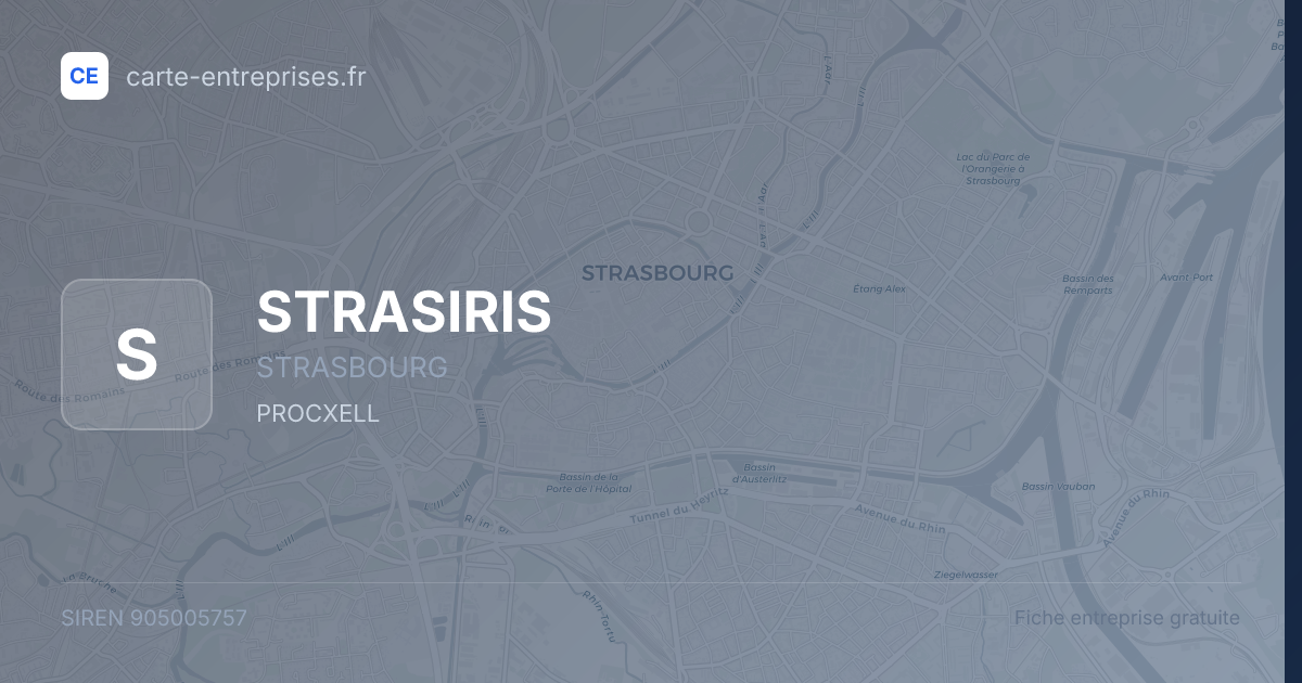 STRASIRIS — 905005757 — fiche entreprise