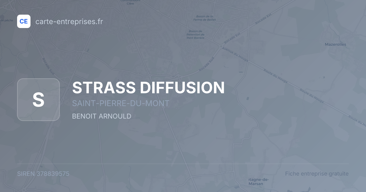 STRASS DIFFUSION — 378839575 — fiche entreprise