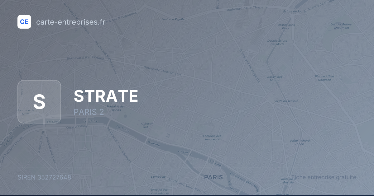 STRATE — 352727648 — fiche entreprise