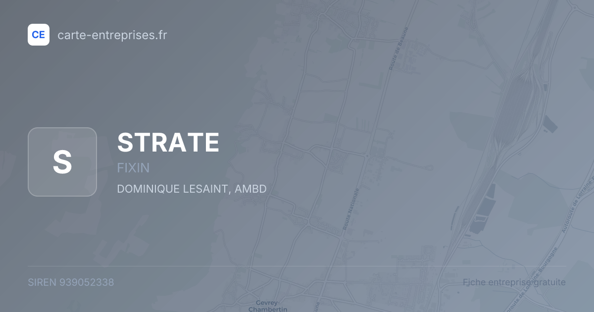STRATE — 939052338 — fiche entreprise