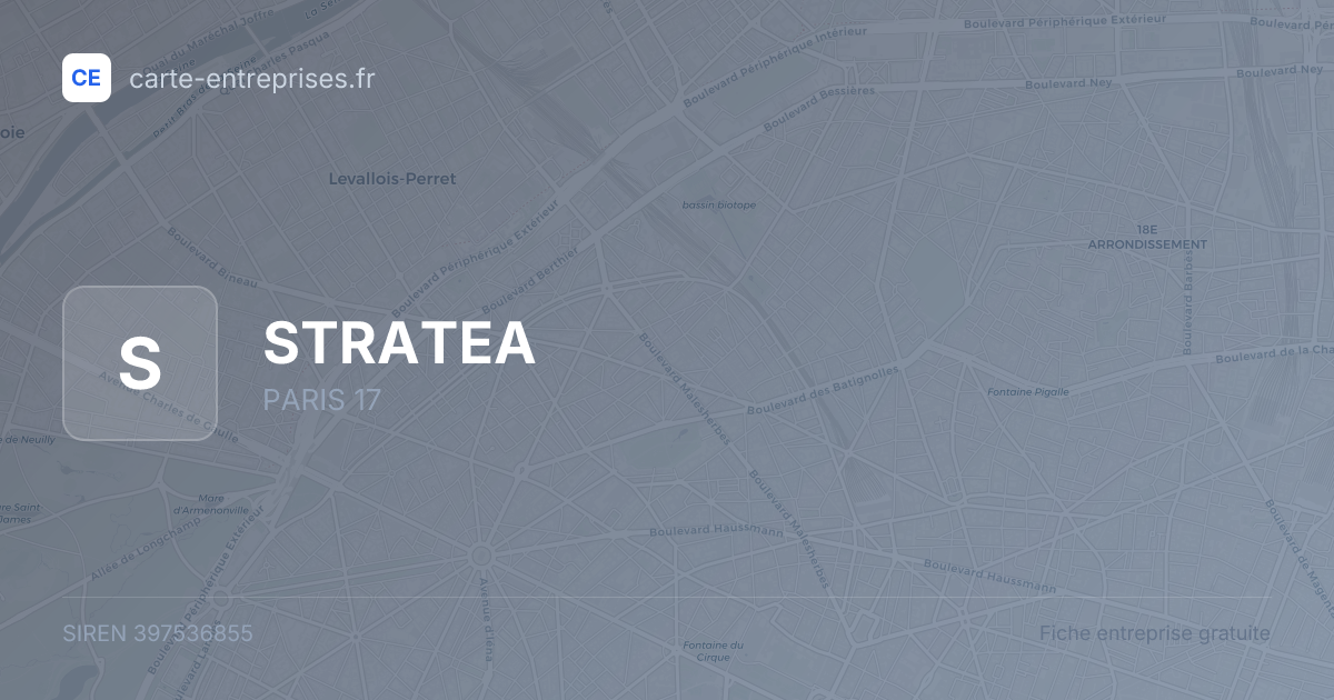 STRATEA — 397536855 — fiche entreprise