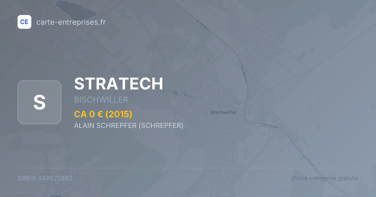 STRATECH — 449625862 — fiche entreprise
