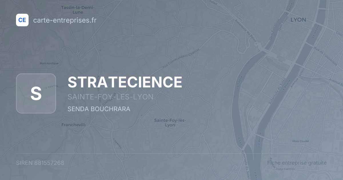 STRATECIENCE — 881557268 — fiche entreprise