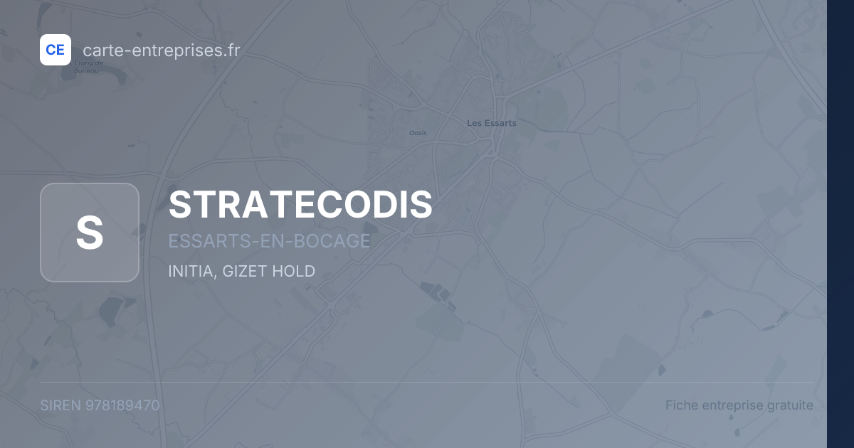 STRATECODIS — 978189470 — fiche entreprise