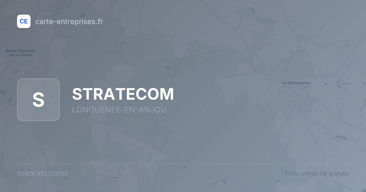 STRATECOM — 492313010 — fiche entreprise