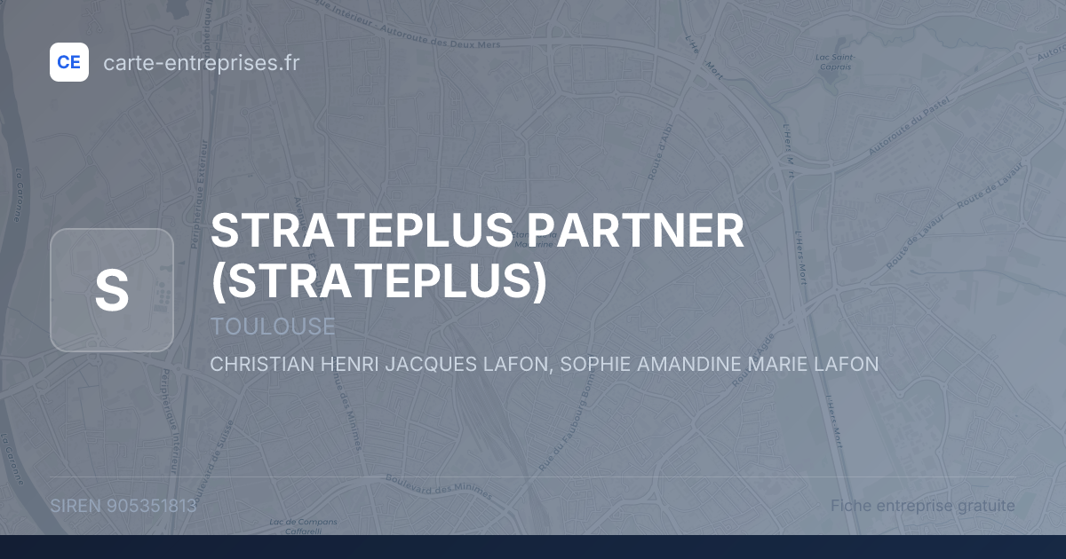 STRATEPLUS PARTNER (STRATEPLUS) — 905351813 — fiche entreprise