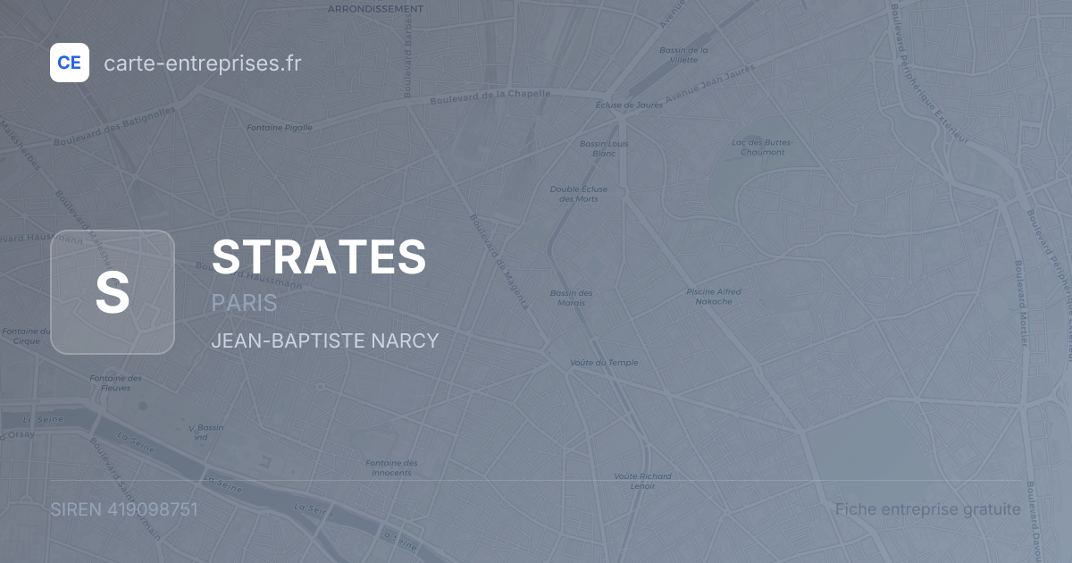 STRATES — 419098751 — fiche entreprise