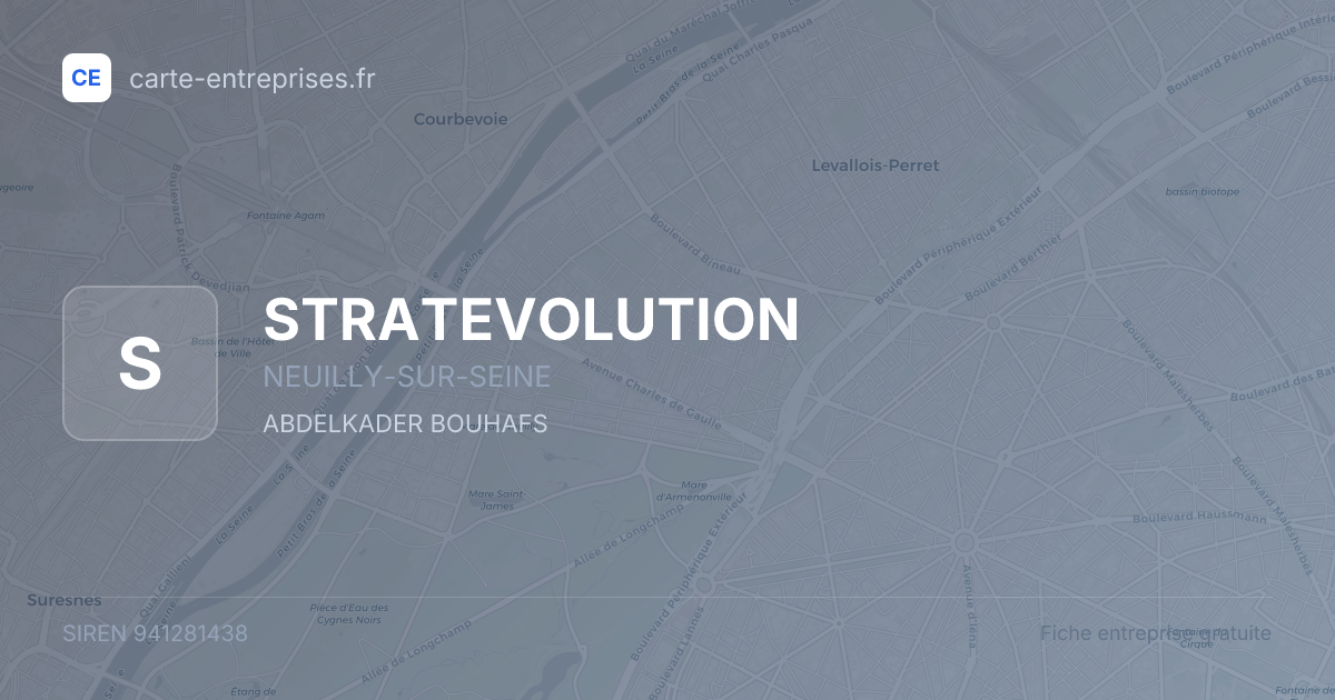 STRATEVOLUTION — 941281438 — fiche entreprise