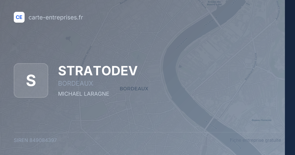 STRATODEV — 849084397 — fiche entreprise